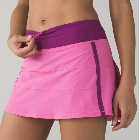 lululemon athletica Dresses & Skirts - Lululemon Pace Rival Skirt II Pink Paradise/Regal Plum 6